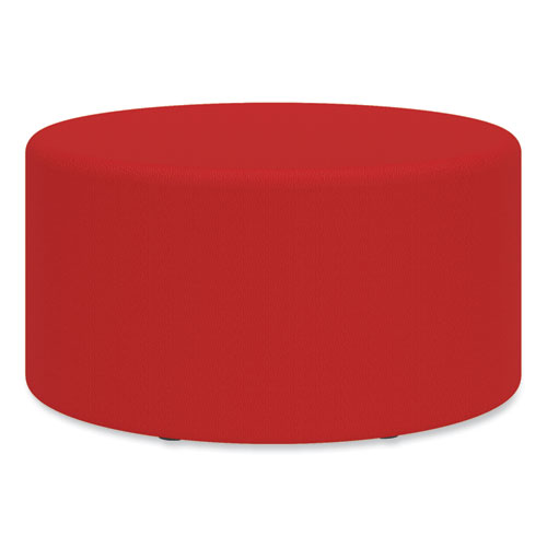 Image of Safco® Learn 30" Cylinder Vinyl Ottoman, 30W X 30D X 18H, Red, Ships In 1-3 Business Days