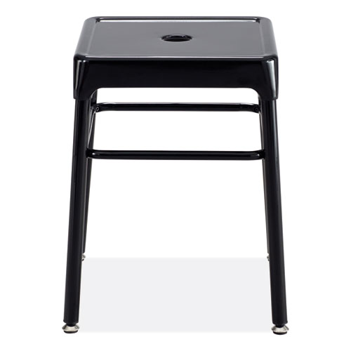 Image of Safco® Steel Guestbistro Stool, Backless, Supports Up To 250 Lb, 18" Seat Height, Black Seat, Black Base, Ships In 1-3 Business Days