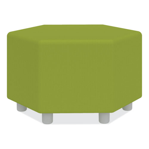 Image of Safco® Learn 30" Hexagon Vinyl Ottoman, 30W X 30D X 18H, Green, Ships In 1-3 Business Days