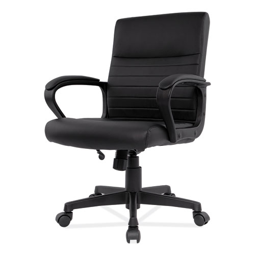 Image of Alera® Breich Series Manager Chair, Supports Up To 275 Lbs, 16.73" To 20.39" Seat Height, Black Seat/Back, Black Base