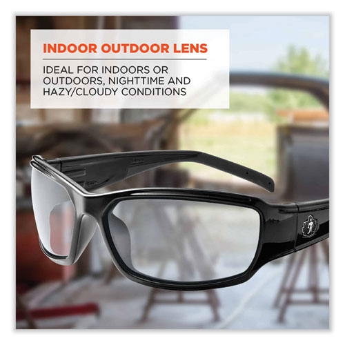 Skullerz Thor Safety Glasses, Black Nylon Impact Frame, Indoor/Outdoor Polycarbonate Lens, Ships in 1-3 Business Days
