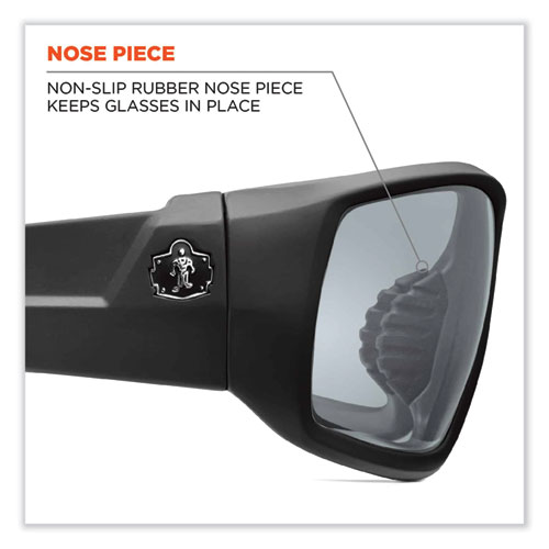 Skullerz Odin Safety Glasses, Black Nylon Impact Frame, AntiFog Indoor/Outdoor Polycarbonate Lens, Ships in 1-3 Business Days