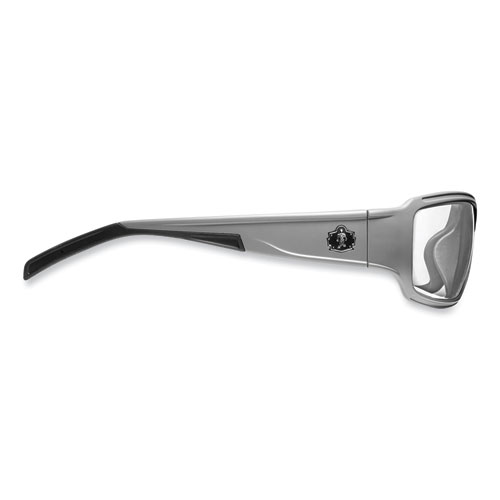 Image of Ergodyne® Skullerz Thor Safety Glasses, Matte Gray Nylon Impact Frame, Clear Polycarbonate Lens, Ships In 1-3 Business Days