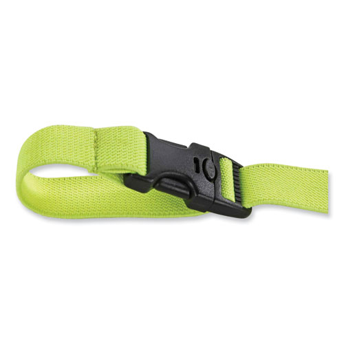 Squids 3150 Elastic Lanyard with Buckle, 2 lb Max Working Capacity, 18" to 48" Long, Lime, Ships in 1-3 Business Days