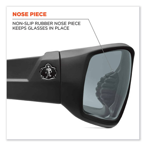 Skullerz Odin Safety Glasses, Black Nylon Impact Frame, Blue Mirror Polycarbonate Lens, Ships in 1-3 Business Days