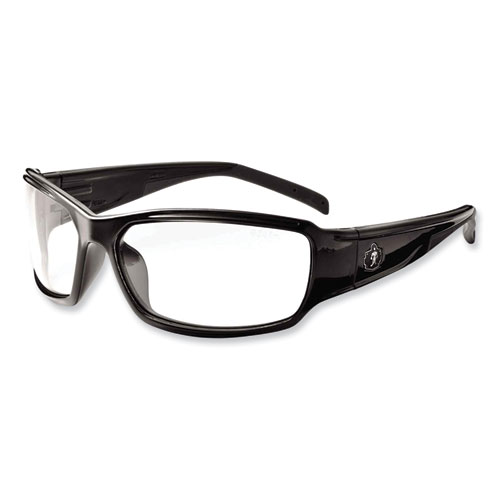 Ergodyne® Skullerz Thor Safety Glasses, Black Nylon Impact Frame, Clear Polycarbonate Lens, Ships In 1-3 Business Days
