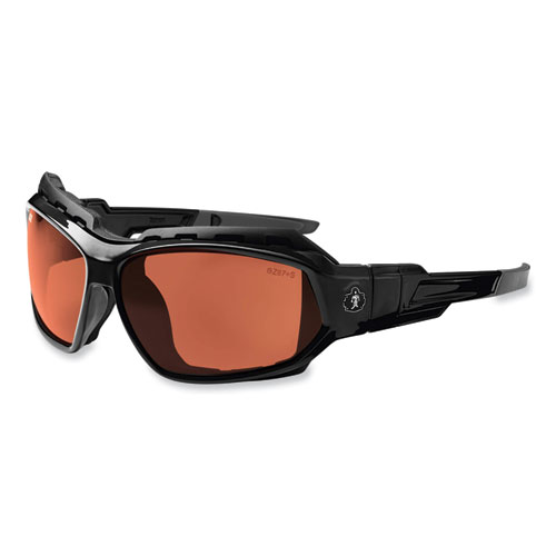 Ergodyne® Skullerz Loki Safety Glasses/Goggles, Black Nylon Impact Frame, Polarized Copper Polycarb Lens, Ships In 1-3 Business Days