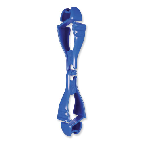 Ergodyne® Squids 3400 Dual Clip Glove Clip Holder, 1 X 1 X 6.5, Acetal Copolymer, Blue, Ships In 1-3 Business Days