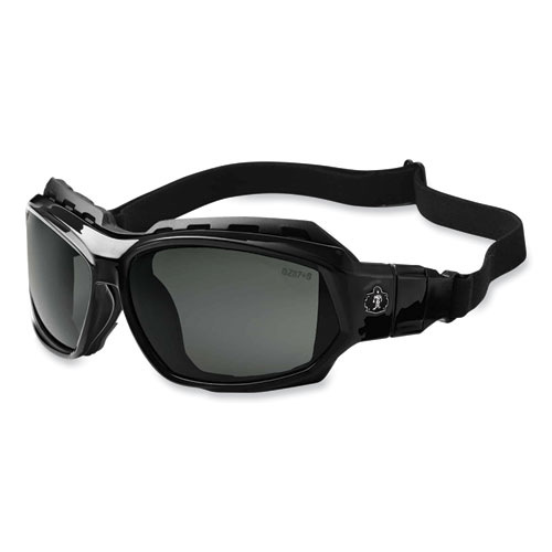 Skullerz Loki Safety Glasses/Goggles, Black Nylon Impact Frame,Polarized Smoke Polycarbonate Lens, Ships in 1-3 Business Days