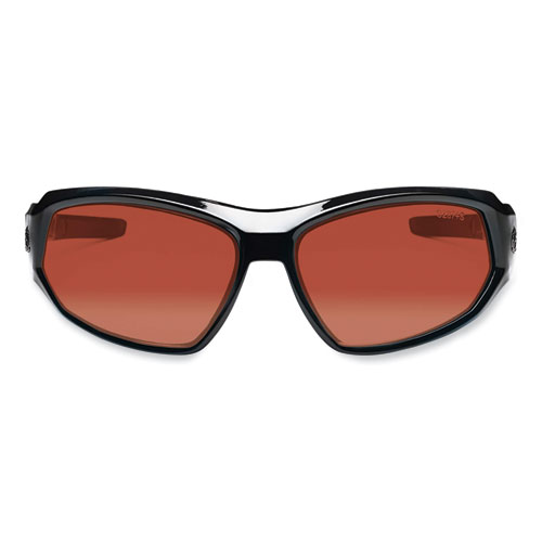 Image of Ergodyne® Skullerz Loki Safety Glasses/Goggles, Black Nylon Impact Frame, Polarized Copper Polycarb Lens, Ships In 1-3 Business Days