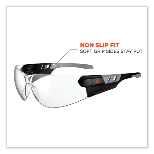 Skullerz Saga Frameless Safety Glasses, Matte Black Nylon Impact Frame, Clear Polycarbonate Lens, Ships in 1-3 Business Days