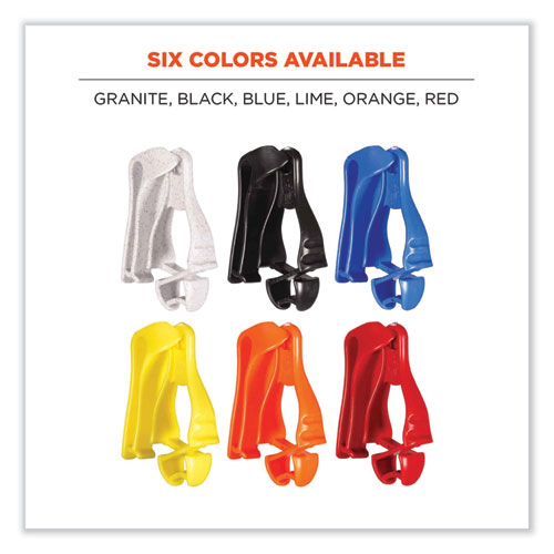 Image of Ergodyne® Squids 3405 Belt Clip Glove Clip Holder, 1 X 1 X 6, Acetal Copolymer, Black, Ships In 1-3 Business Days