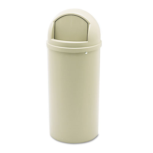 Rubbermaid® Commercial Marshal Classic Container, 15 gal, Plastic, Beige