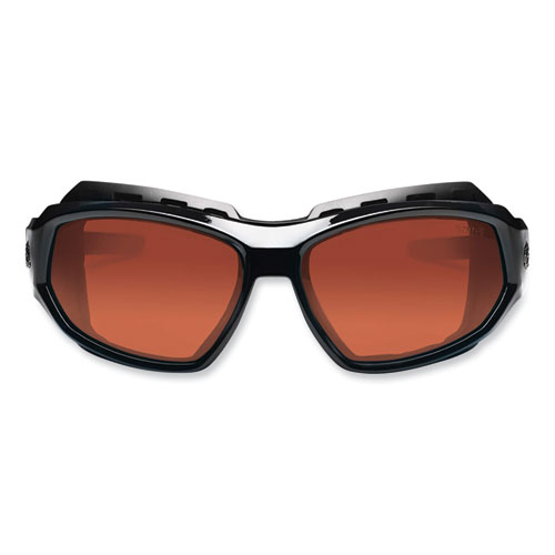 Skullerz Loki Safety Glasses/Goggles, Black Nylon Impact Frame, Polarized Copper Polycarb Lens, Ships in 1-3 Business Days
