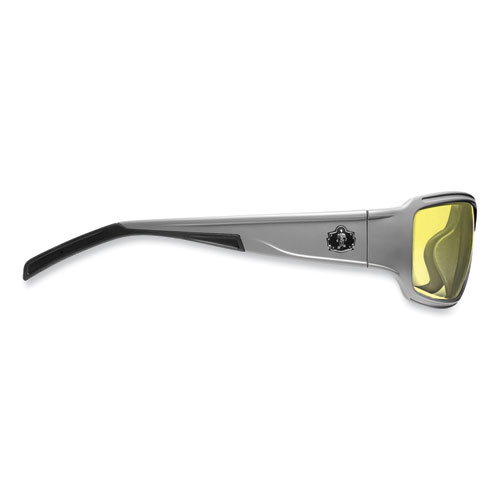 Image of Ergodyne® Skullerz Thor Safety Glasses, Matte Gray Nylon Impact Frame, Yellow Polycarbonate Lens, Ships In 1-3 Business Days