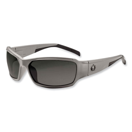 Ergodyne® Skullerz Thor Safety Glasses, Matte Gray Nylon Impact Frame, Polarized Smoke Polycarbonate Lens, Ships In 1-3 Business Days