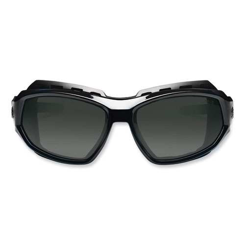 Image of Ergodyne® Skullerz Loki Safety Glasses/Goggles, Black Nylon Impact Frame,Polarized Smoke Polycarbonate Lens, Ships In 1-3 Business Days