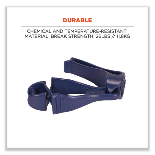 Squids 3405MD Metal Detectable Belt Clip Glove Clip Holder, 1x1x6, Acetal Copolymer, Deep Blue, Ships in 1-3 Business Days