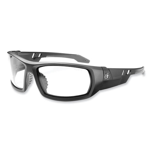 Ergodyne® Skullerz Odin Safety Glasses, Matte Black Nylon Impact Frame, Anti-Fog Clear Polycarbonate Lens, Ships In 1-3 Business Days