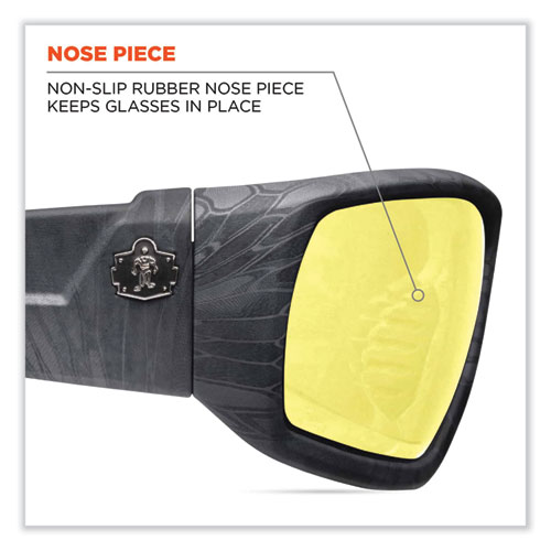 Skullerz Odin Safety Glasses, Black Nylon Impact Frame, Yellow Polycarbonate Lens, Ships in 1-3 Business Days