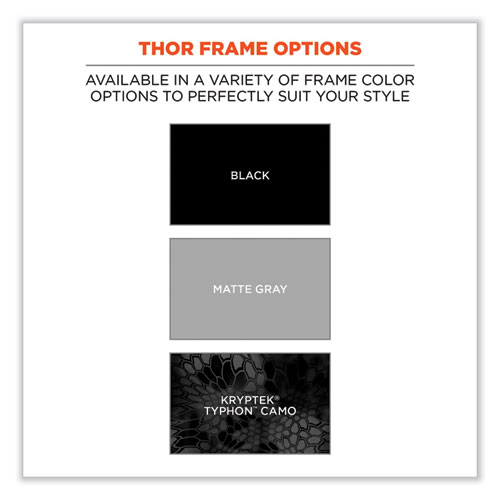Skullerz Thor Safety Glasses, Black Nylon Impact Frame, AntiFog Indoor/Outdoor Polycarbonate Lens, Ships in 1-3 Business Days