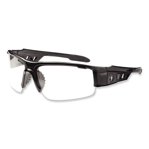 Image of Ergodyne® Skullerz Dagr Safety Glasses, Black Nylon Impact Frame, Anti-Fog Clear Polycarbonate Lens, Ships In 1-3 Business Days