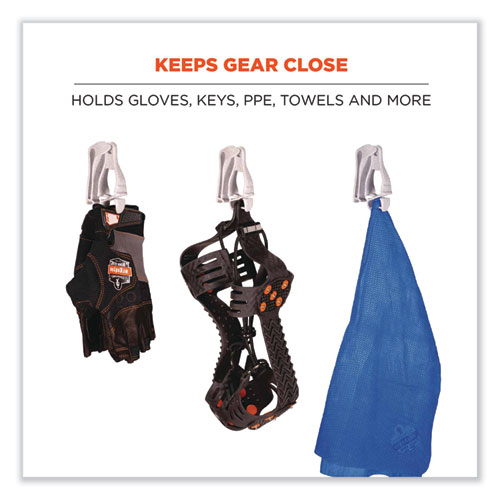 Squids 3405 Belt Clip Glove Clip Holder, 1 x 1 x 6, Acetal Copolymer, Granite, Ships in 1-3 Business Days
