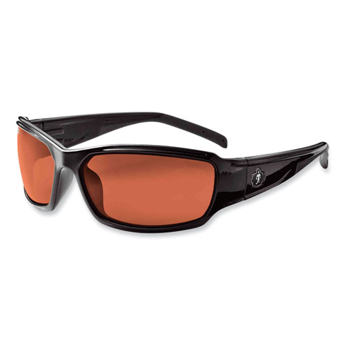 Ergodyne® Skullerz Thor Safety Glasses, Black Nylon Impact Frame, Polarized Copper Polycarbonate Lens, Ships In 1-3 Business Days