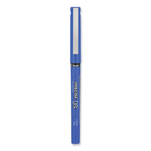 Precise V5 Roller Ball Pen, Stick, Extra-Fine 0.5 mm, Purple Ink, Purple/Clear Barrel, Dozen