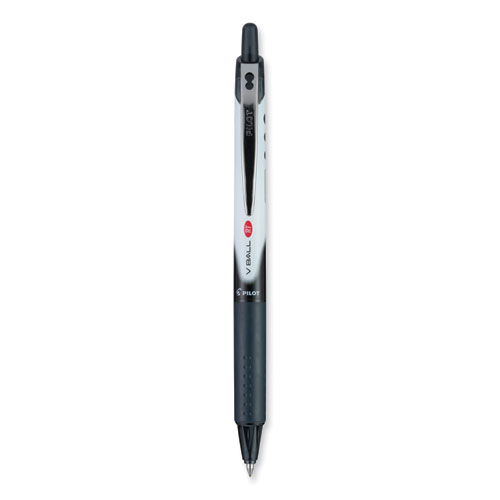 geweten borst dempen Pilot® VBall RT Liquid Ink Roller Ball Pen, Retractable, Extra-Fine 0.5 mm,  Black Ink, Black/White Barrel | Abel Supply
