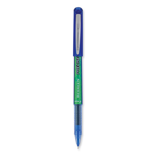 Pilot® Precise V5 Begreen Roller Ball Pen, Stick, Extra-Fine 0.5 Mm, Blue Ink, Blue Barrel, Dozen
