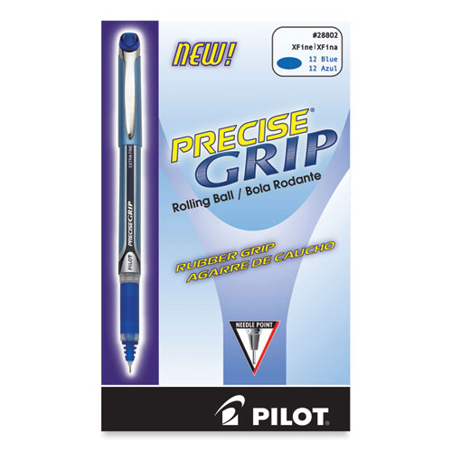 Image of Pilot® Precise Grip Roller Ball Pen, Stick, Extra-Fine 0.5 Mm, Blue Ink, Blue Barrel