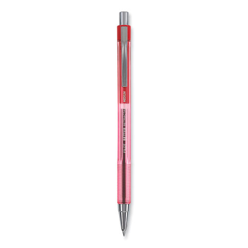 Better Ballpoint Pen, Retractable, Medium 1 mm, Red Ink, Translucent Red Barrel, Dozen