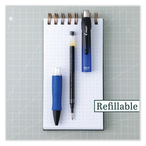 Image of Pilot® G2 Pro Gel Pen, Retractable, Fine 0.7 Mm, Black Ink, Blue Barrel