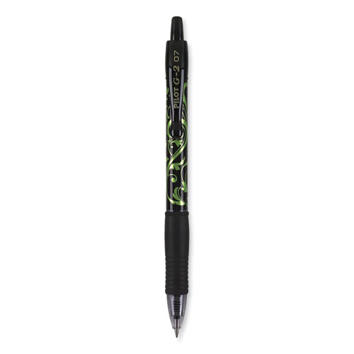 Image of Pilot® G2 Fashion Premium Gel Pen, Retractable, Fine 0.7 Mm, Black Ink, Assorted Barrel Colors, 5/Pack