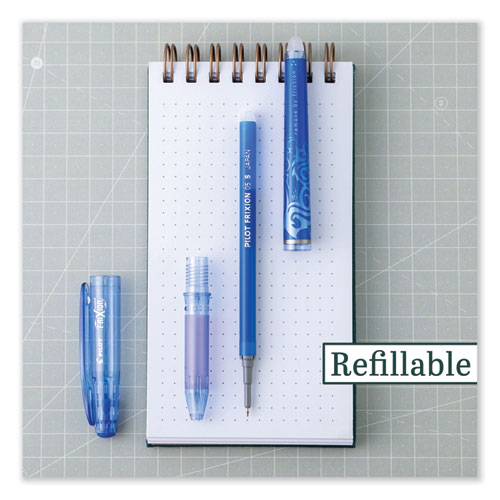 Image of Pilot® Frixion Point Erasable Gel Pen, Stick, Extra-Fine 0.5 Mm, Blue Ink, Blue Barrel
