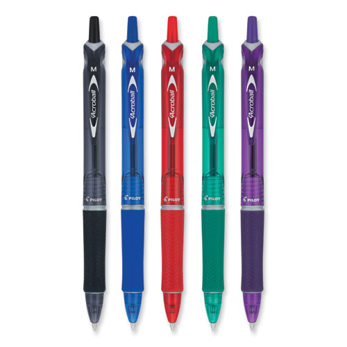 Image of Pilot® Acroball Colors Advanced Ink Ballpoint Pen, Retractable, Medium 1 Mm, Assorted Ink And Barrel Colors, 5/Pack