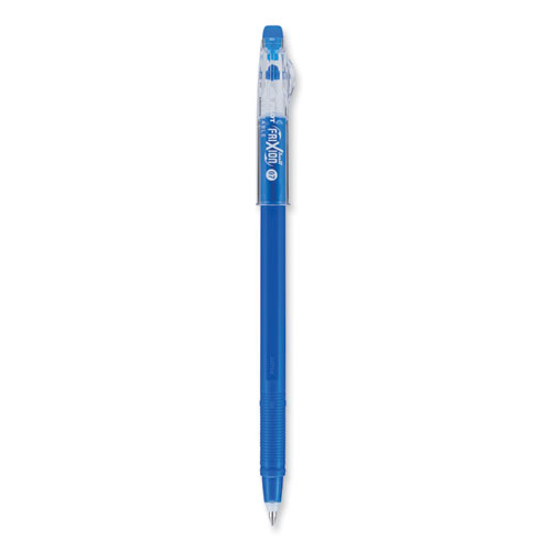 FriXion ColorSticks Erasable Gel Pen, Clipless Stick, Fine 0.7 mm, Blue Ink, Blue Barrel, Dozen