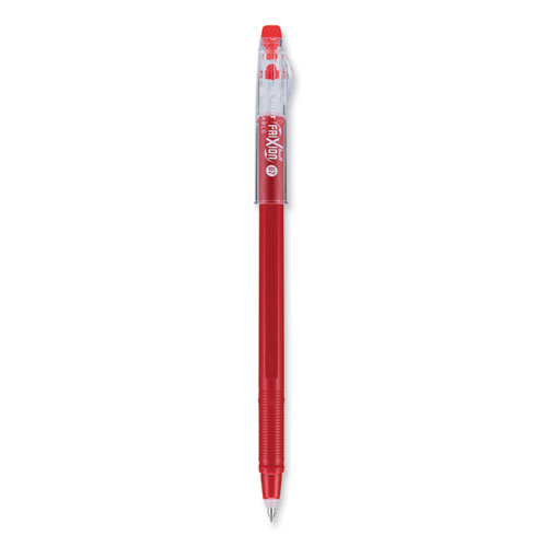 FriXion ColorSticks Erasable Gel Pen, Clipless Stick, Fine 0.7 mm, Red Ink, Red Barrel, Dozen