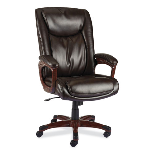 Alera® Darnick Series Manager Chair, Supports Up To 275 Lbs, 17.13" To 20.12" Seat Height, Brown Seat/Back, Brown Base