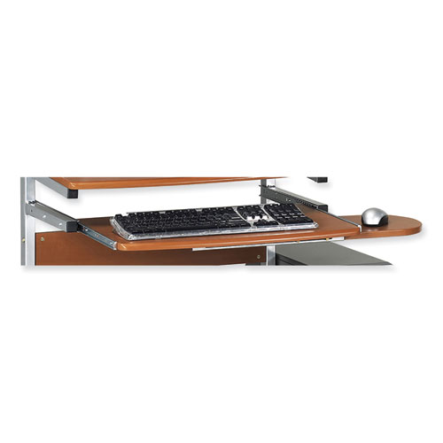 Image of Safco® Eastwinds Series Portrait Pc Desk Cart, 36" X 19.25" X 31", Medium Cherry, Ships In 1-3 Business Days