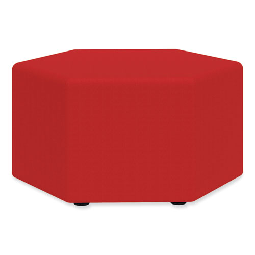 Image of Safco® Learn 30" Hexagon Vinyl Ottoman, 30W X 30D X 18H, Red, Ships In 1-3 Business Days