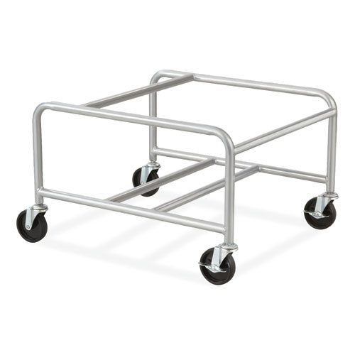 Sled Base Stack Chair Cart, Metal, 500 lb Capacity, 23.5" x 27.5" x 17", Silver, Ships in 1-3 Business Days
