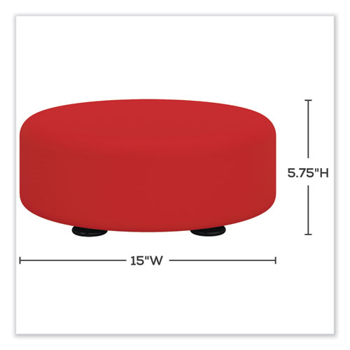 Image of Safco® Learn 15" Round Vinyl Floor Seat, 15" Dia X 5.75"H, Red, Ships In 1-3 Business Days
