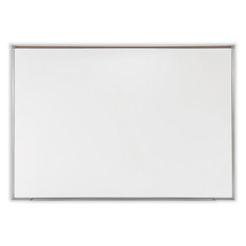 Ghent Proma Magnetic Porcelain Projection Whiteboard w/Satin Aluminum Frame, 48.5 x 36.5, White Surface,Ships in 7-10 Business Days