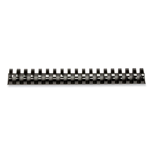 Plastic Comb Bindings, 1 1/2" Diameter, 340 Sheet Capacity, Black, 50/Pack