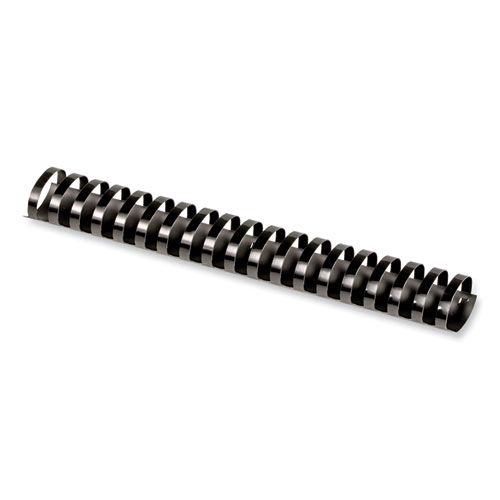 Plastic Comb Bindings, 1 1/2" Diameter, 340 Sheet Capacity, Black, 50/Pack