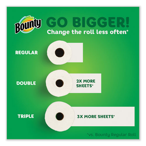 Image of Bounty® Select-A-Size Kitchen Roll Paper Towels, 2-Ply, 5.9 X 11, White, 74 Sheets/Single Plus Roll, 8 Rolls/Carton