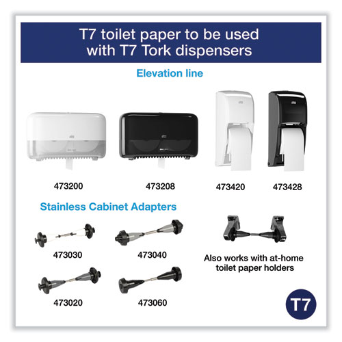 Image of Tork® Coreless High Capacity Bath Tissue, 2-Ply, White, 750 Sheets/Roll, White, 12/Carton