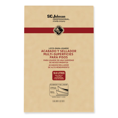 Image of Sc Johnson Professional® Ready-To-Use Multi-Surface Floor Finish Plus Sealer, Light Fresh Scent, 5 Gal Bag-In-Box